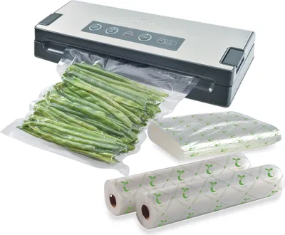 Produktbild von Solis Vakuumiergerät mit Vakuumschlauch, Set inkl. 60 Beutel & 2 Rollen