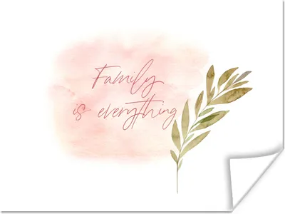 Produktbild von MuchoWow® Poster Familie ist alles - Zitate - Sprichwörter 40x30 cm - Plakate für die Wände - Poster Wohnzimmer