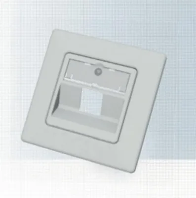 Produktbild von EasyLan Modulaufnahme SL leer mit Zentralplatte+Rahmen 1fach RAL9010