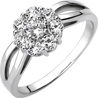 Produktbild von Gr. 50 Damen Ring 925 Sterling Silber 8 Zirkonia Silberring