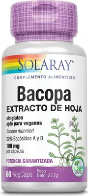 Produktbild von Solaray Bacopa 100 Mg 60 Vcaps