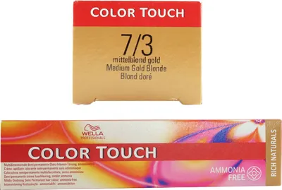Produktbild von Wella Color Touch Rich Naturals, Blond, 7/3, Medium Blonde/Gold, Frauen, 60 ml, Alle Haare