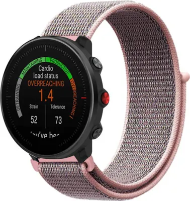 Produktbild von Strap-it Polar Vantage M Nylon Armband (Rosa Sand)