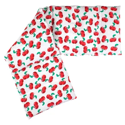 Produktbild von Kirschkernkissen 75x20cm groß 8-Kammer - cherry-white - Wärmekissen, Körnerkissen für Mikrowelle und Backofen