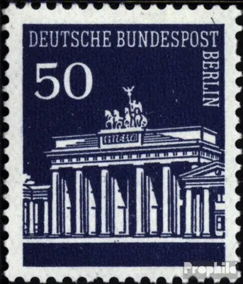 Produktbild von Briefmarken Berlin (West) 1966 Mi 289R mit Zählnummer postfrisch Brandenburger Tor