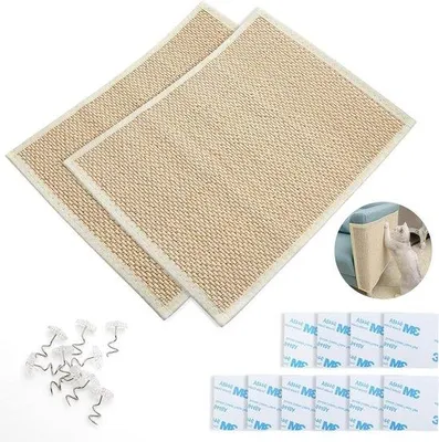 Immagine prodotto di Tappeto tiragraffi per gatti in bambù naturale set di 2 - Tappeto tiragraffi sostenibile per gatti 40 x 30 cm (30 x 40 cm)