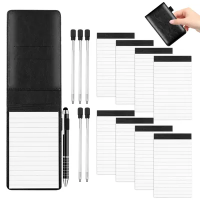 Produktbild von Mini-Notizblock-Set mit 15 Stück und Metallstift