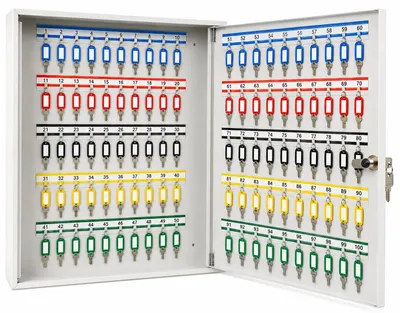 Immagine prodotto di Armadietto portachiavi con 100 ganci e sistema di sicurezza