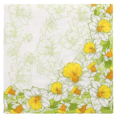 Produktbild von 400 Servietten, 3-lagig 1/4-Falz 40 cm x 40 cm "Narciso"