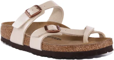 Produktbild von Birkenstock Mayari Damen Birko Flor Sandalen in Creme – 3,5 UK - 36 EU - 5/5,5 US / Creme