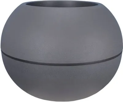 Image de Pot de fleurs Boule RIVIERA, Granit Gris, D40 H28 cm