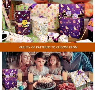 Halloween Geschenkpapier Set mit 8, Hauptbild