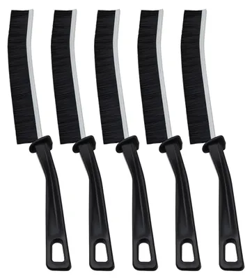 5er Set Fugenbürste, Reinigungsbürste, hart, schwarz, 24 cm