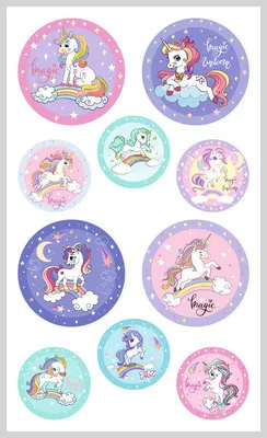 Produktbild von Ministicker Kinder Magisches Einhorn 10-tlg.