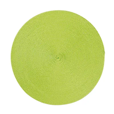 Produktbild von Tischset 4er Set Anis rund 35 cm Ø Platzset abwaschbar Platzdeckchen geflochtene Optik
