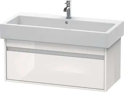 Produktbild von Waschtischunterbau KETHO 440x950x410mm weiß hochglanz weiß hochglanz
