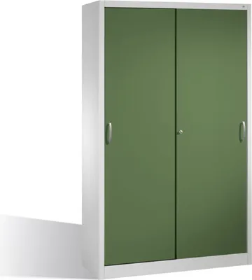 Produktbild von C+P Schiebetürenschrank Acurado-2000 | HxBxT 195x120x40cm | Lichtgrau/Resedagrün