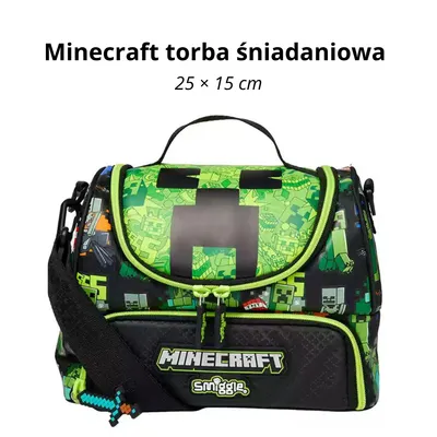 Zdjęcie produktu dla Zestaw szkolny Minecraft dla dzieci – Ergonomiczny torba śniadaniowa – Wysoka jakość i trwałość – Idealny do szkoły i na co dzień