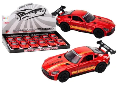 Zdjęcie produktu dla Auto Sportowe Samochód 1:32 Figurka Czerwona Spojler Metal