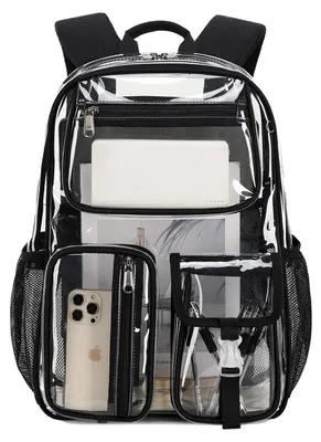 Produktbild von Wasserdichte Transparente Rucksack für Schule und Alltag