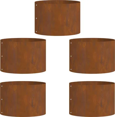 Produktbild von Möbel Cortenstahl Töpfe Set Cortenstahl Mittel Langlebig - Beete 873605
