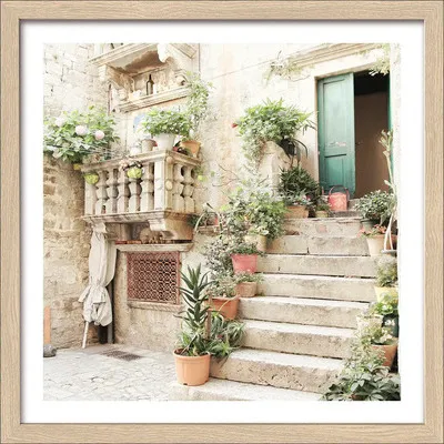 Produktbild von Gerahmtes Bild Mediterranean House I 33x33 cm