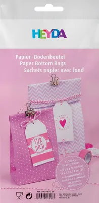 Produktbild von HEYDA Papiertüten mit Blockboden grün sortiert