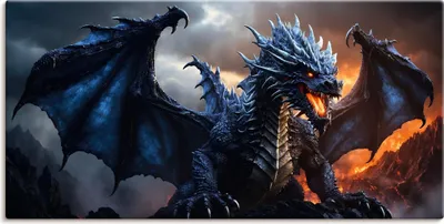 Produktbild von ARTland Leinwandbild Im Reich des Drachen IX Größe: 40x20 cm