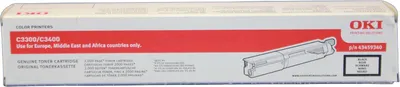 Produktbild von OKI Black Toner Cartridge, 2000 Seiten, Laser, Schwarz