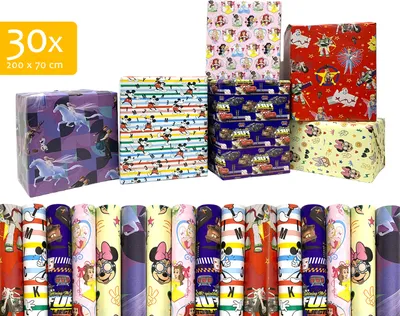 Image de Papier cadeau - Papier cadeau - Papier cadeau 200 x 70 cm "Disney" - 30 rouleaux