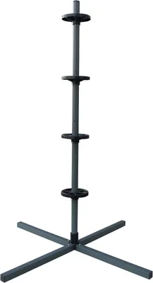 Zdjęcie produktu dla Stojak na 4 opony z felgami - Maks. 120 kg - 131,5 x 66 x 66 cm - Stal - Szary
