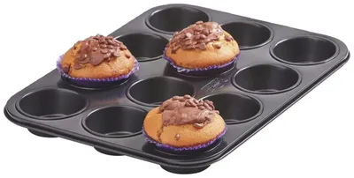 Produktbild von Birkmann Muffinblech für 12 Muffins, antihaftbeschichtet, aus robustem Stahl