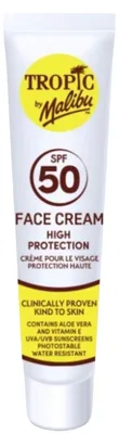 Productafbeelding van Tropic By Malibu Face Cream SPF50 gezichtscrème 40 ml