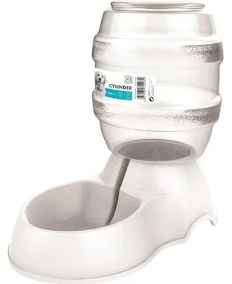 Produktbild von Zylinderförmiger Wasserspender - 3500 ml - Weiß für Hunde