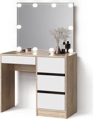 Produktbild von Schminktisch Livinity Imola Sonoma 90 cm mit LED Beleuchtung, Model 52412