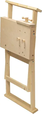 Produktbild von Zusammenklappbare Holzwerkbank für Kinder - Höhenverstellbar, Perfekt für Bastler