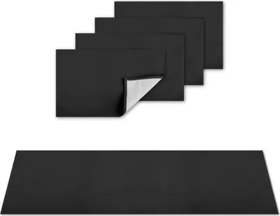 Produktbild von Platzsets Tischläufer Tischmatte Tischdecke, moderne Tischdeko (Schwarz  / 1x Tischläufer + 4x Platzsets)