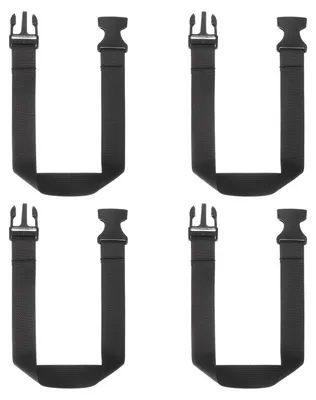 Productafbeelding van Buikgordel verlengriem - Verstelbare riem voor buikzakken - 4 stuks - 45 x 2,5 cm - Zwart