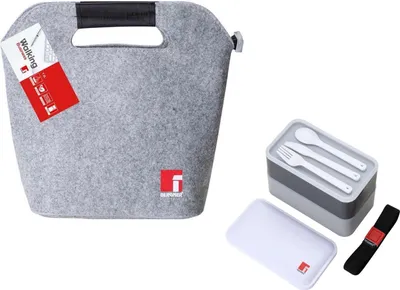 Produktbild von BERGNER WALKING BUSINESS Lunch-Set Filztasche BG-5759-BK grau-schwarz