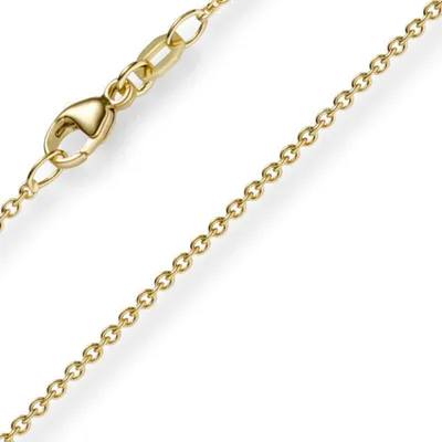 Produktbild von 1,5mm Rund-Ankerkette aus 750 Gold Gelbgold Kette Collier Halskette, 80cm