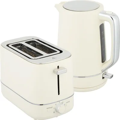 Produktbild von Wasserkocher- und Toaster-Set, 1,7 l, 6 Bräunungsstufen, Beige