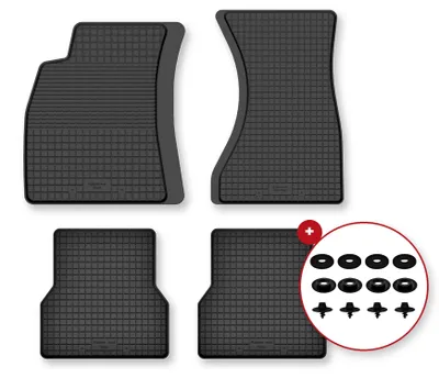 Zdjęcie produktu dla Dywaniki gumowe do Audi A4 B8 2007-2015 (sedan/kombi/van) – 4 szt., czarne, dobierane – Wielganizator Semi-Universal