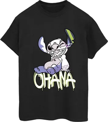 Produktbild von Disney - "Ohana" T-Shirt für Damen BI30298 (S) (Schwarz)