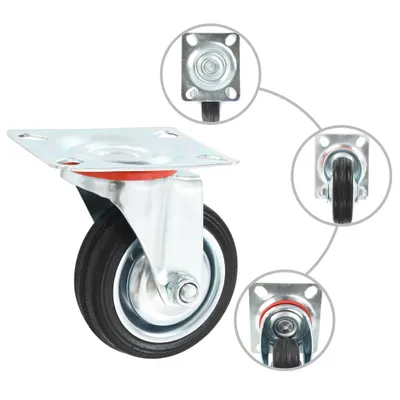 Image de vidaXL 8 pcs. Roulettes pivotantes 75 mm