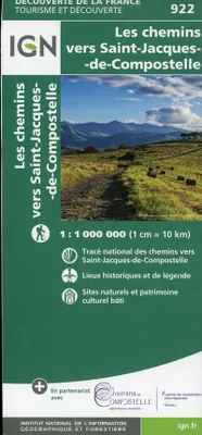Immagine prodotto di I percorsi di Santiago de Compostela, scala 1:1.000.000