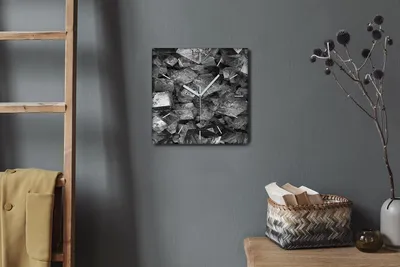 Produktbild von Coloray Hodiny Unikátní 30x30 cm  Tiché hodiny Pro obývací pokoj a kuchyň Nástěnné hodiny Plátno Bílé ručičky hodin - Mládě
