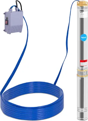 Obrázek produktu pro Expondo hillvert Čerpadlo do studny – 95 mm / 3,75'' – 6000 l/h – 1100 W – kabel 20 m / výtlak 102 m – nerezová ocel