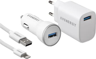 Produktbild von SBS Kabel, Autoladegerät und Netzladegerät für iPhone mit Lightning-Anschluss