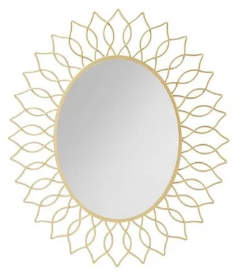 Image de Miroir mural en métal doré, au design moderne