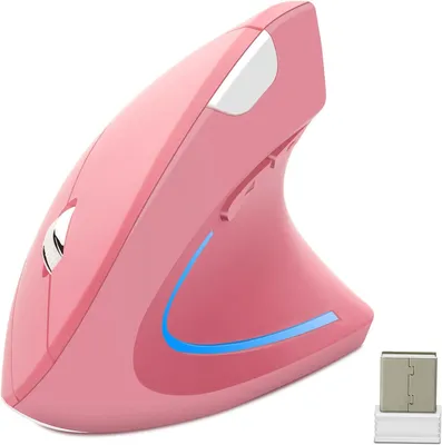 Produktbild von Ergonomisch,Vertikal, Geräuschlose für Rechtshänder,Hochpräzise Optische Maus für PC/Laptop/MacBook,mit USB-Empfänger,6 Tasten, 800/1200/1600 DPI